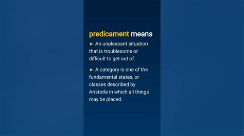 PREDICAMENT definition and meaning .